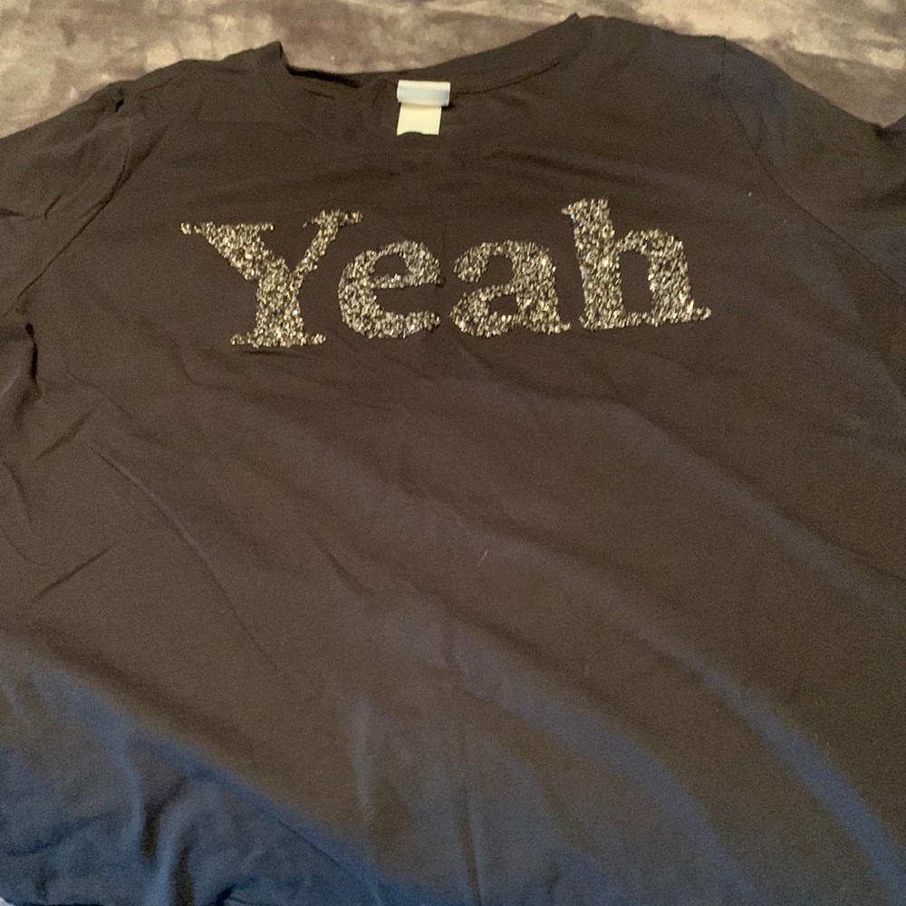 Cute Fun Little T-shirt YEAH lots of bling